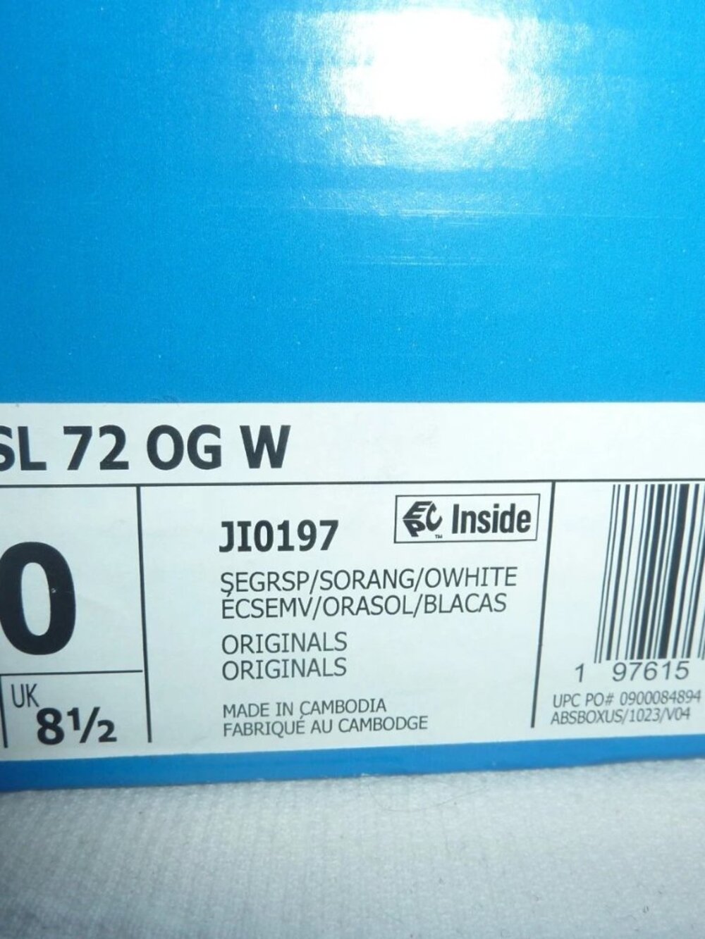 NIB Adidas SL 72 OG Lace Up Mint Green Sneakers Women's Size 10 - Picture 9 of 9